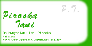 piroska tani business card